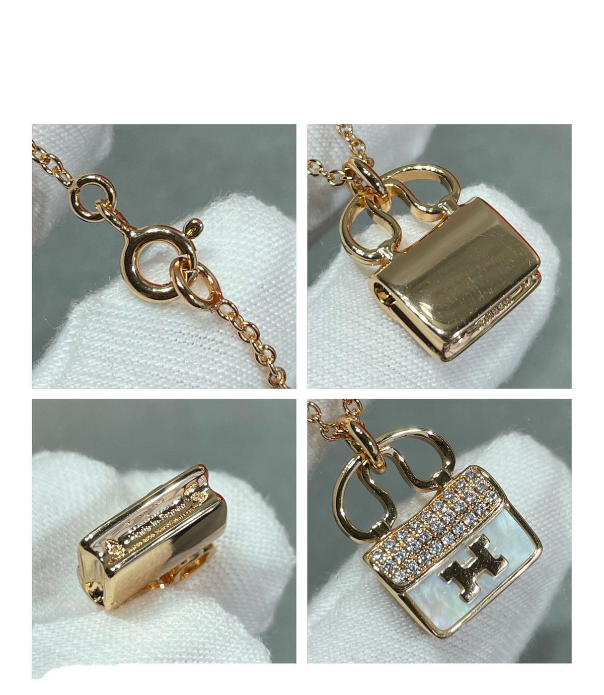 [Stellar Jewelry]H CIRCE MOISSANITE PENDANT NECKLACE GOLD