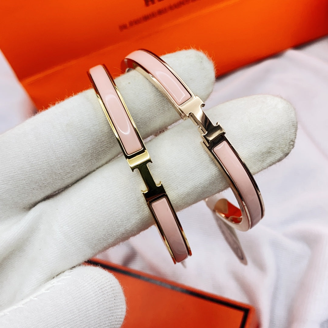 [Stellar Jewelry]CLASSIC HM CLIC  PINK 8MM ENAMEL BRACELET