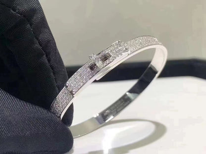 [Stellar Jewelry]HM KELLY BRACELET IN SILVER AND FULL PAVE DIAMOND
