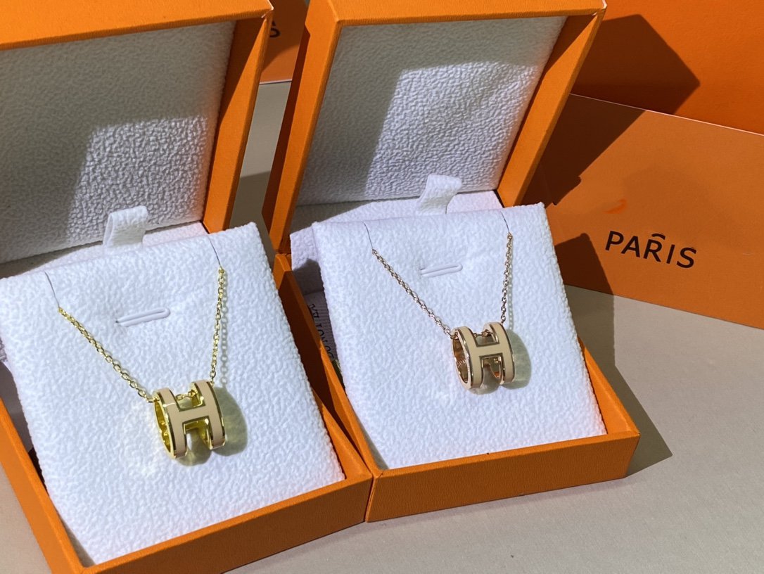 [Stellar Jewelry]HM CLIC YELLOW ENAMEL GOLD NECKLACE