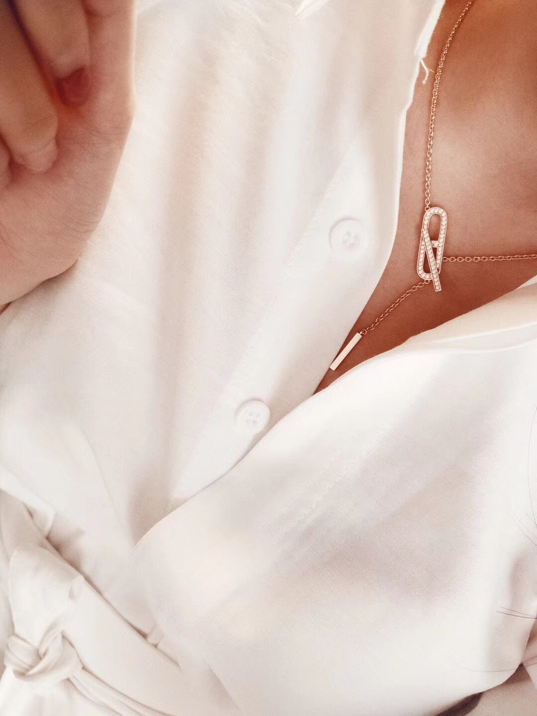 [Stellar Jewelry]HM FIRE PIG NOSE NECKLACE TRENDY STREET