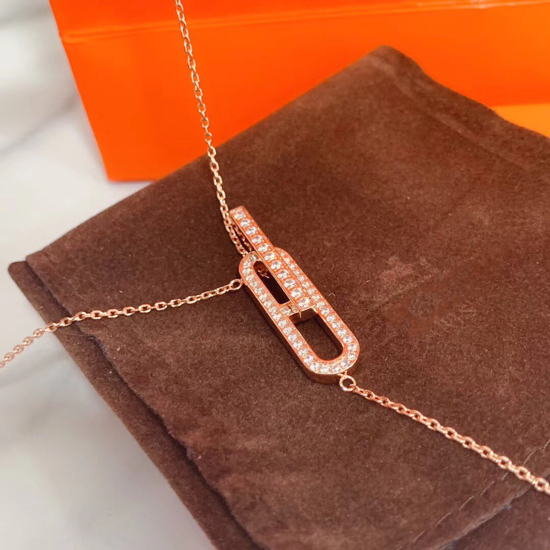 [Stellar Jewelry]HM NECKLACE PLATINUM ROSE GOLD DIAMOND