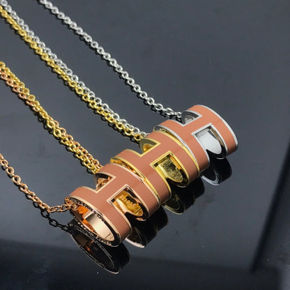 [Stellar Jewelry]H NECKLACE BROWN