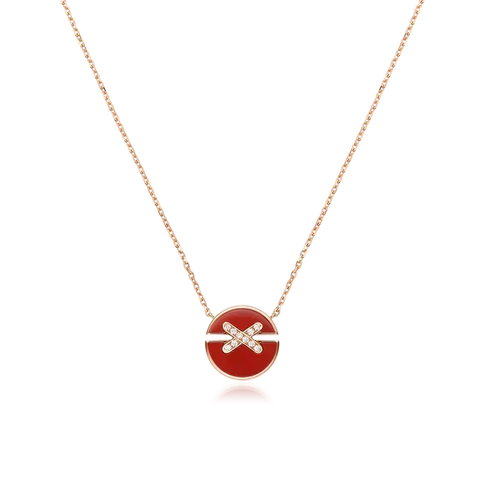 [Stellar Jewelry]JEUX DE ROSE GOLD DIAMOND NECKLACE
