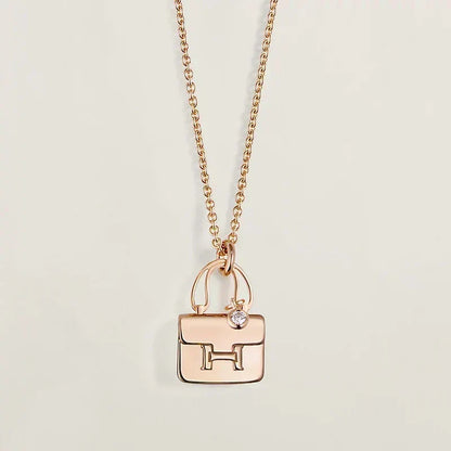 [Stellar Jewelry]AMULETTE PEDANT ROSE GOLD NECKLACE