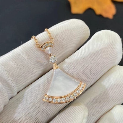 [Stellar Jewelry]DREAM NECKLACE MOP PINK GOLD DIAMOND