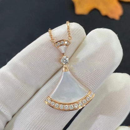 [Stellar Jewelry]DREAM NECKLACE MOP PINK GOLD DIAMOND
