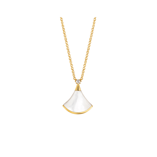 [Stellar Jewelry]DREAM NECKLACE WHITE MOP GOLD 1 DIAMOND