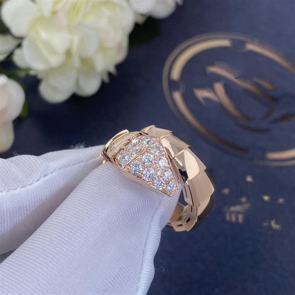 [Stellar Jewelry]SERPENTI RING PINK GOLD DIAMOND