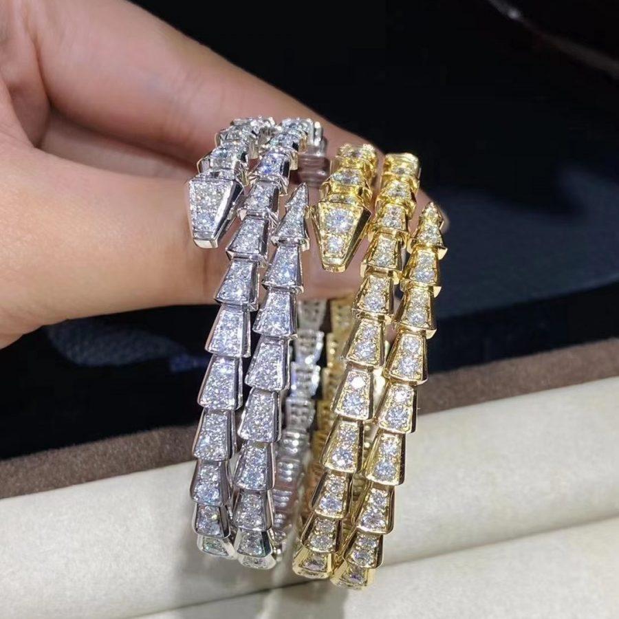 [Stellar Jewelry]SERPENTI BRACELET GOLD DIAMOND DOUBLE ROW