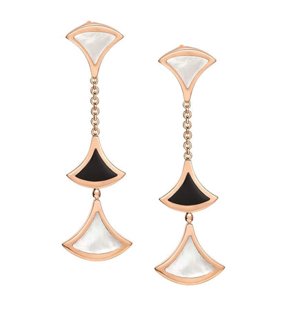 [Stellar Jewelry]DREAM EARRINGS 3 MOTIFS ONYX MOP PINK GOLD