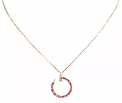 [Stellar Jewelry]JUSTE NECKLACE GOLD RED DIAMONDS