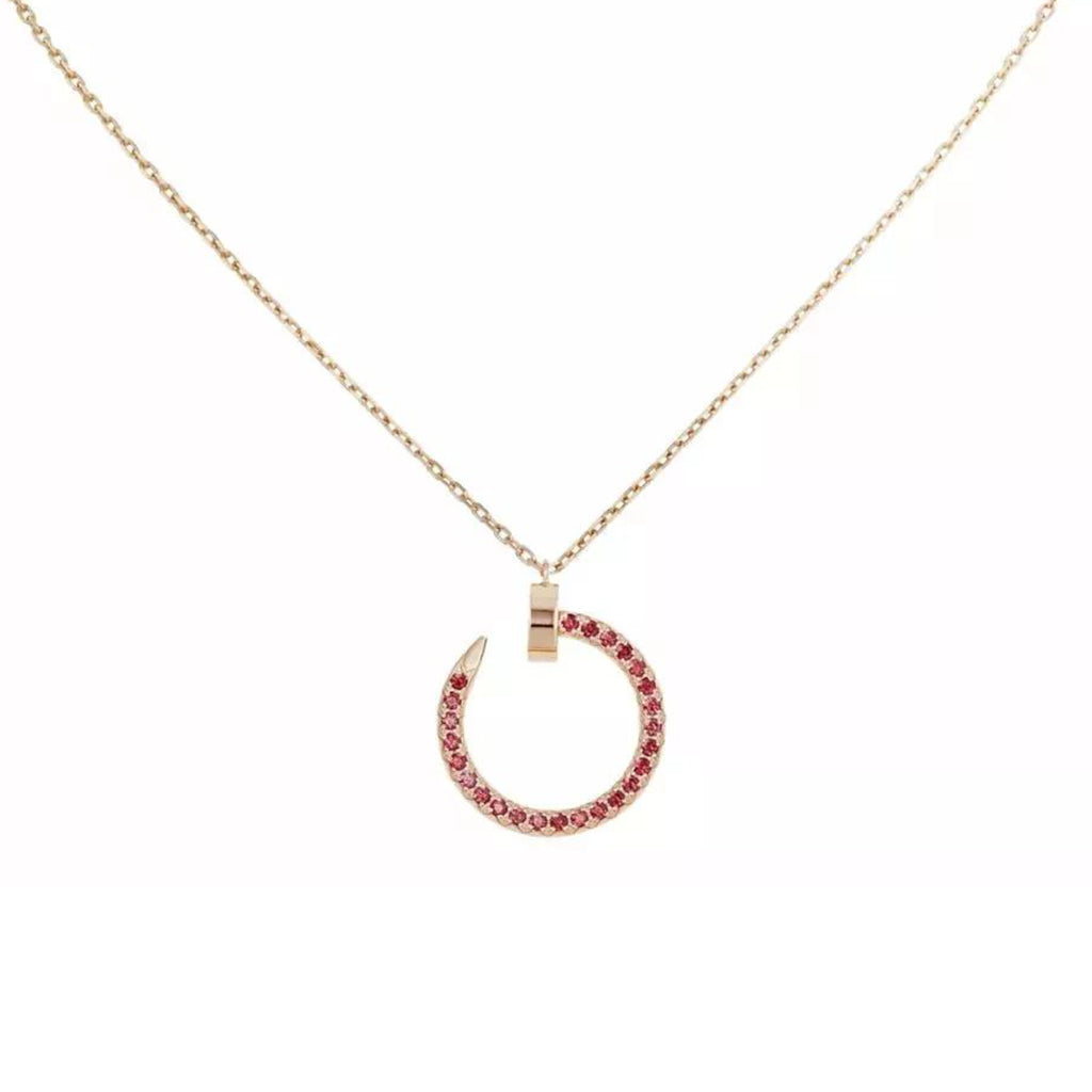 [Stellar Jewelry]JUSTE NECKLACE RED FULL DIAMONDS
