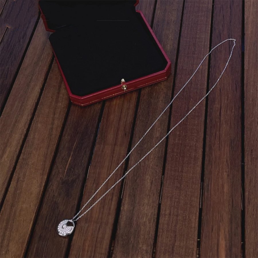 [Stellar Jewelry]AMULETTE SILVER FULL DIAMOND NECKLACE