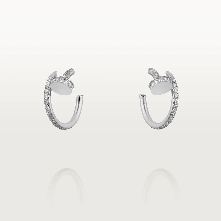 [Stellar Jewelry]JUSTE EARRINGS 12.75MM SILVER DIAMOND
