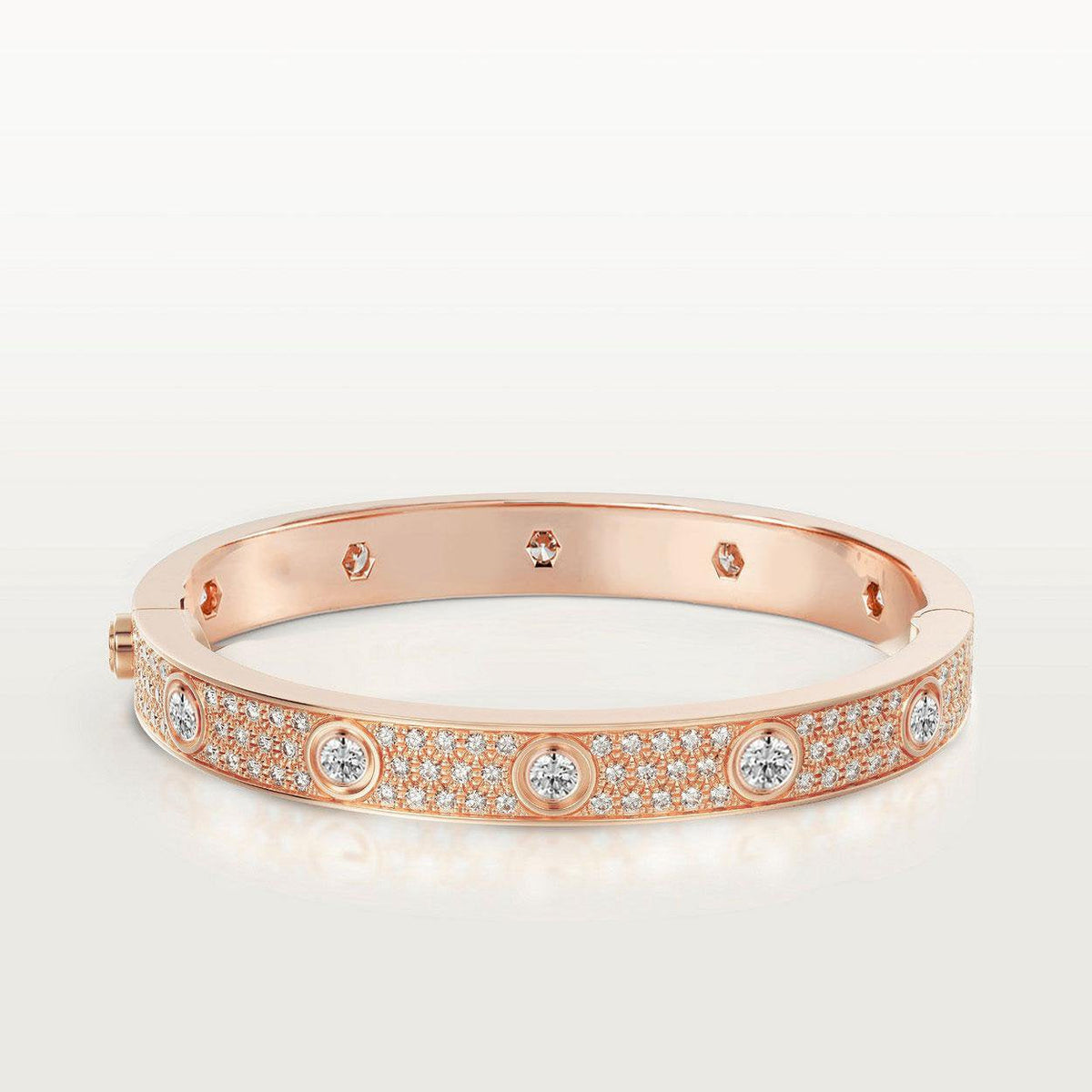 [Stellar Jewelry]LOVE BRACELET 6.1MM DIAMOND-PAVED 10 BIG DIAMONDS