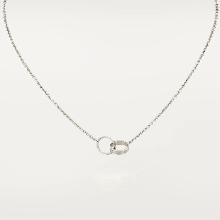 [Stellar Jewelry]LOVE NECKLACE PINK GOLD AND SILVER