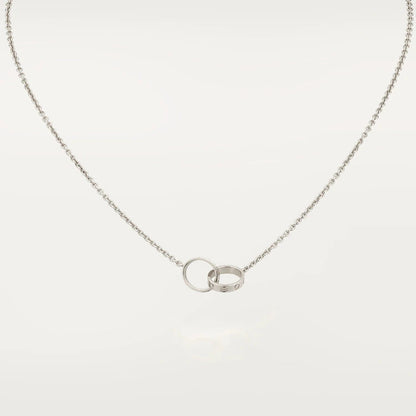 [Stellar Jewelry]LOVE NECKLACE PINK GOLD AND SILVER