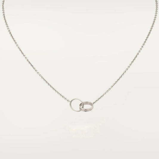 [Stellar Jewelry]LOVE NECKLACE PINK GOLD AND SILVER