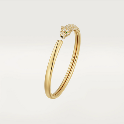 [Stellar Jewelry]PANTHERE GOLD DIAMOND OPEN BRACELET