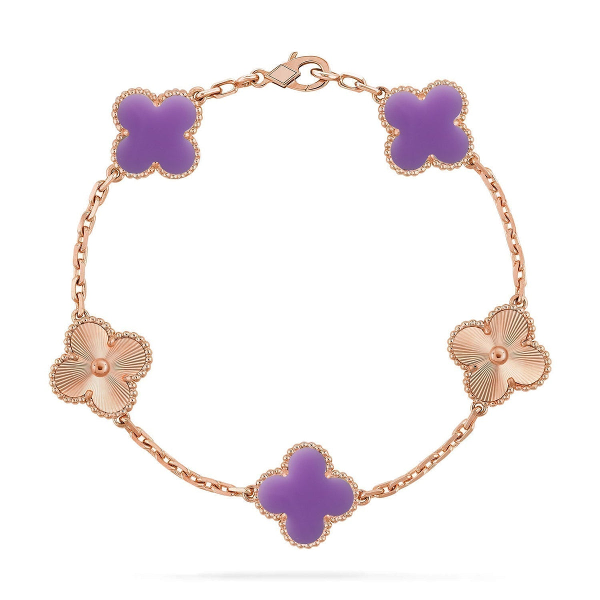 [Stellar Jewelry]CLOVER 5 MOTIF LIGHT PURPLE BRACELET COLLECTION