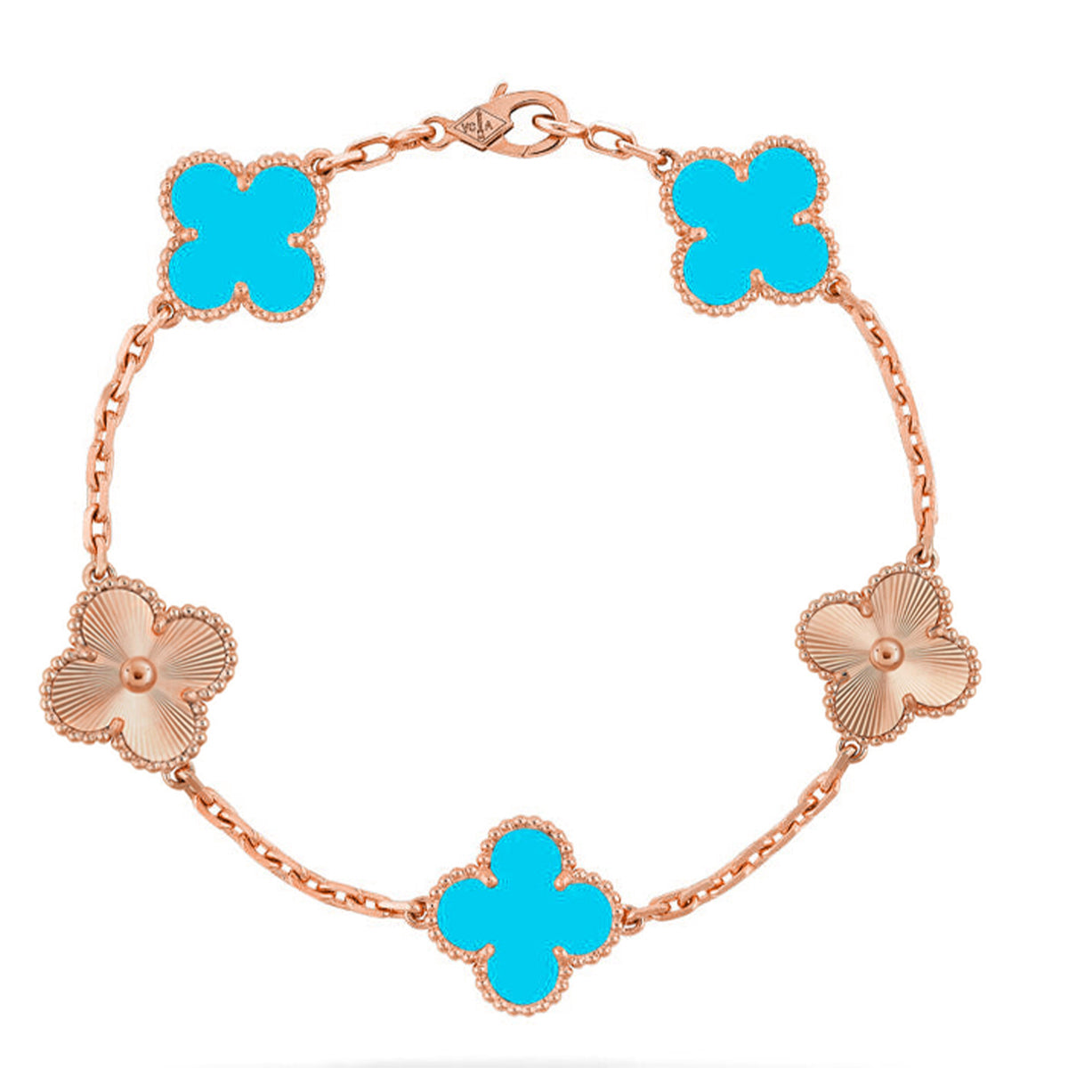 [Stellar Jewelry] CLOVER 5 MOTIF TURQUOISE BRACELET COLLECTION