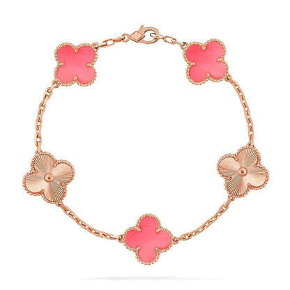[Stellar Jewelry] CLOVER 5 MOTIFS  PINK MOP BRACELET COLLECTION