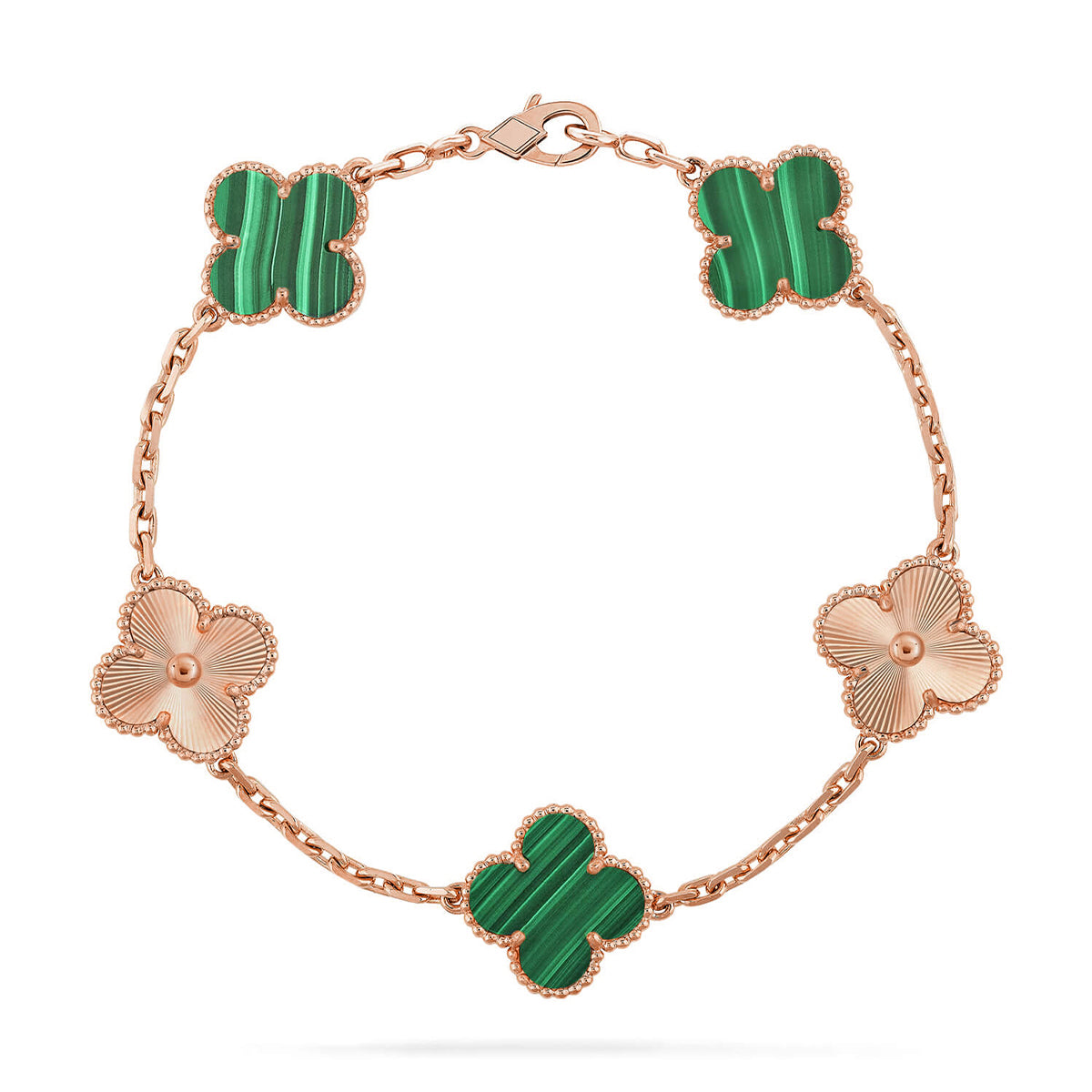 [Stellar Jewelry] CLOVER 5 MOTIF MALACHITE BRACELET COLLECTION