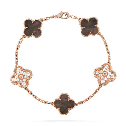 [Stellar Jewelry] CLOVER 5 MOTIF GRAY MOP BRACELET COLLECTION