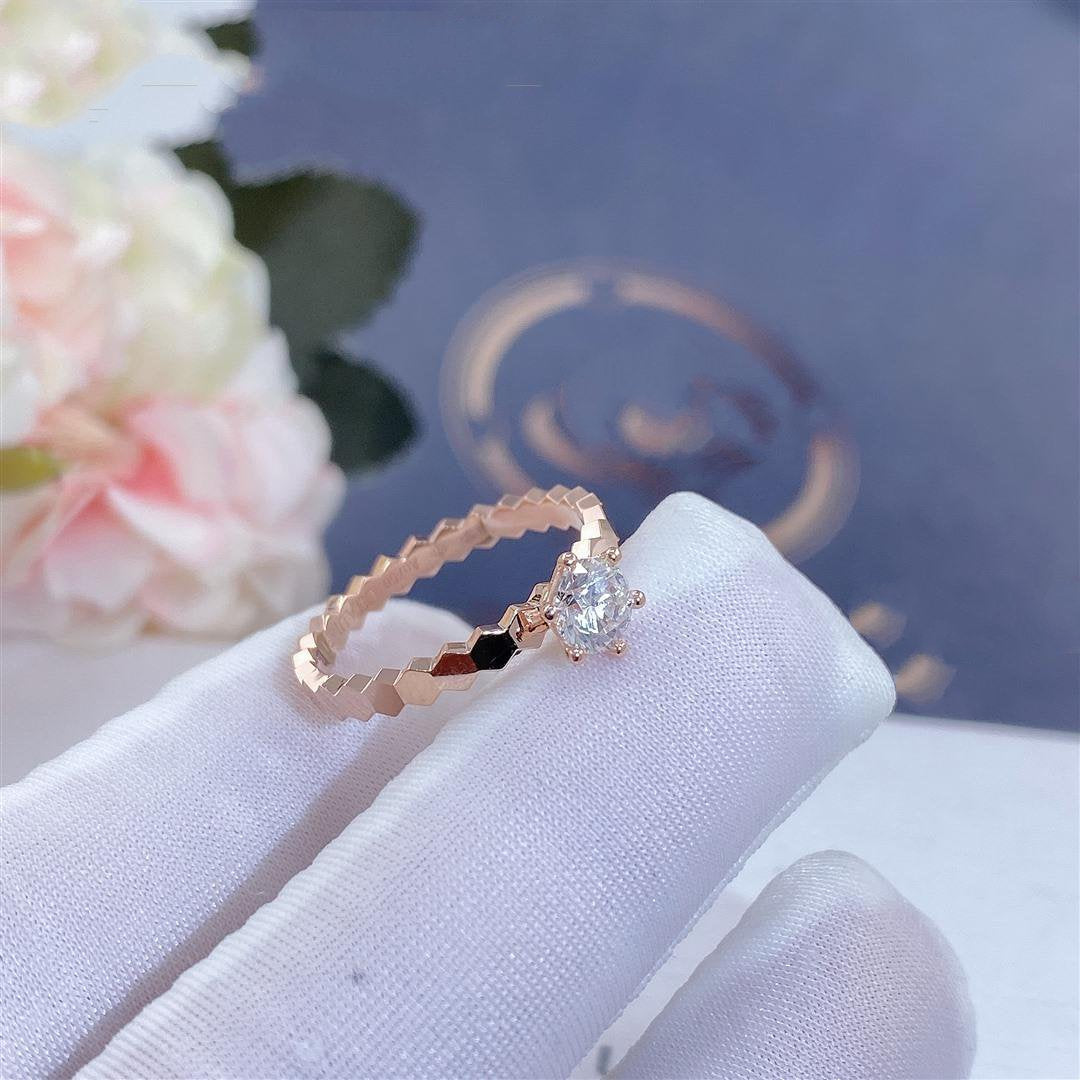 [Stellar Jewelry]BEE LOVE RING PINK GOLD 1 DIAMOND