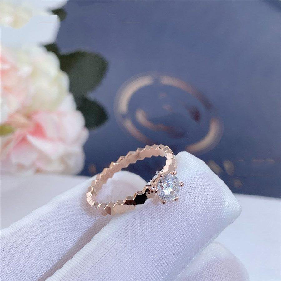 [Stellar Jewelry]BEE LOVE RING PINK GOLD 1 DIAMOND