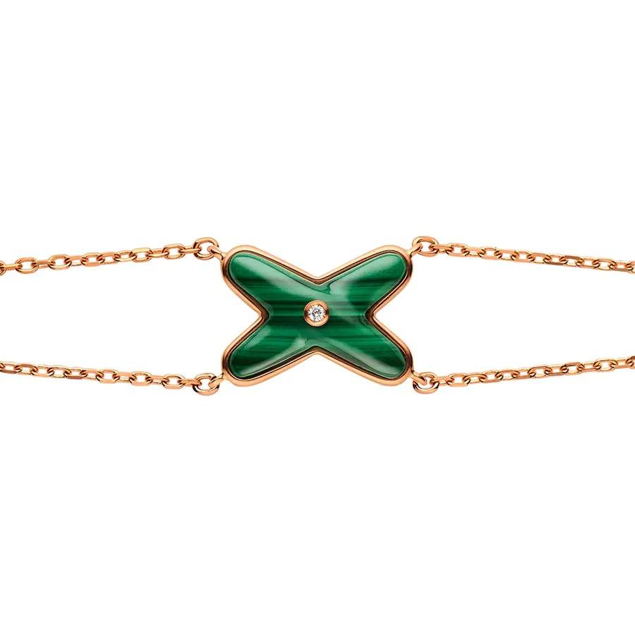 [Stellar Jewelry]JEUX BRACELET MALACHITE PINK GOLD 1 DIAMOND