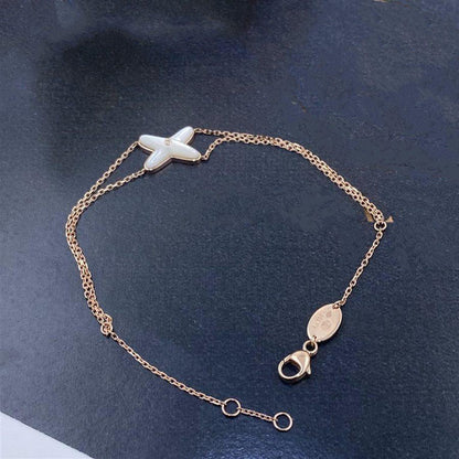 [Stellar Jewelry]JEUX BRACELET WHITE MOP PINK GOLD 1 DIAMOND