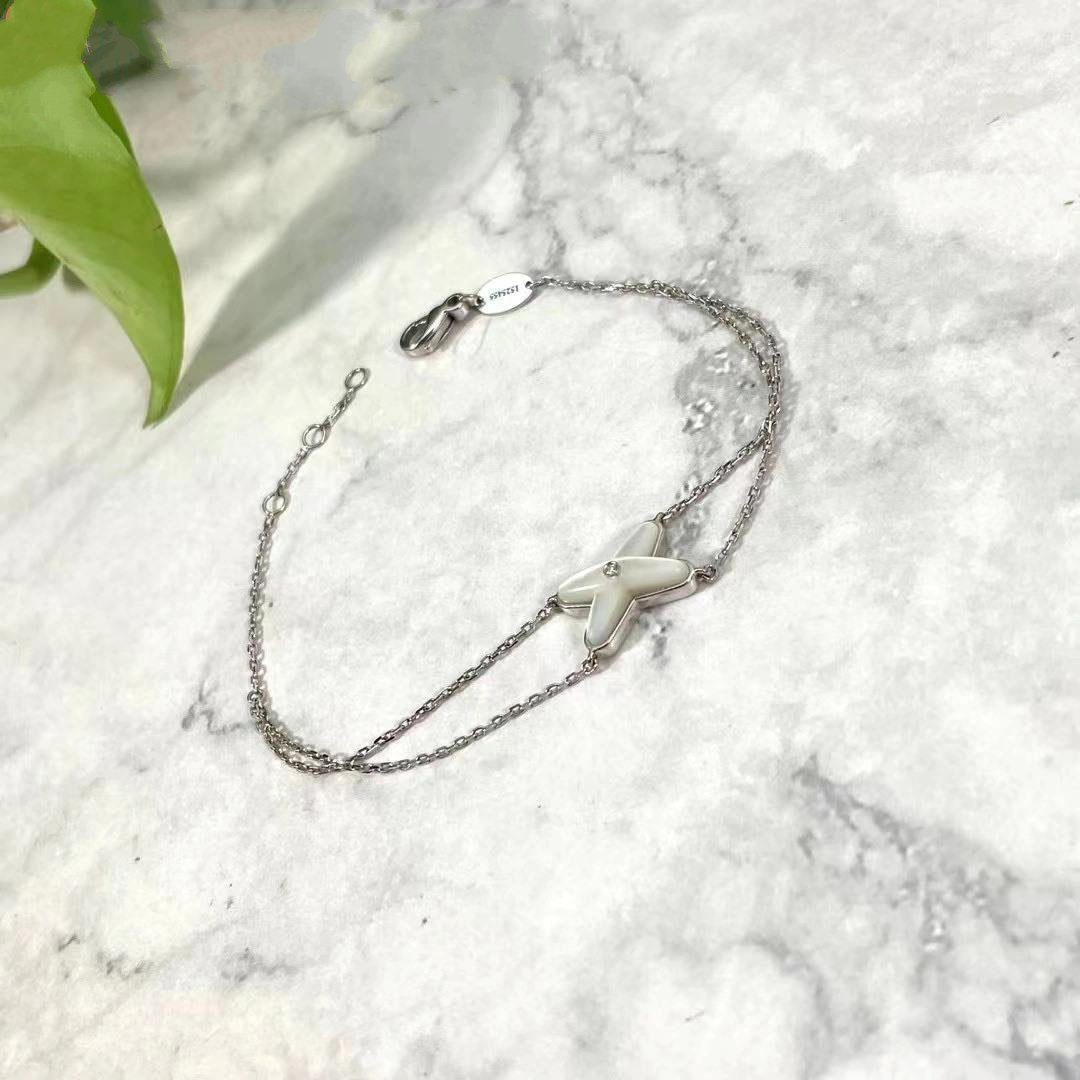 [Stellar Jewelry]JEUX BRACELET WHITE MOP SILVER 1 DIAMOND