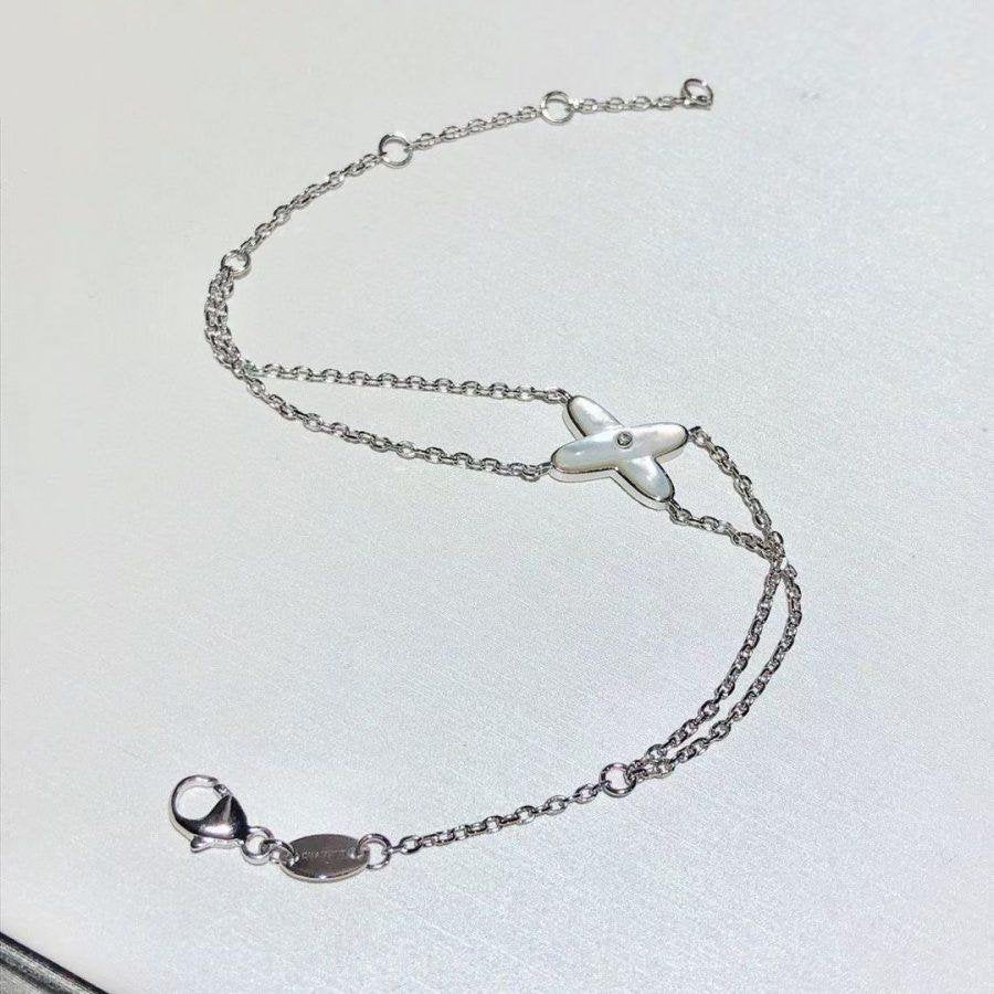 [Stellar Jewelry]JEUX BRACELET WHITE MOP SILVER 1 DIAMOND