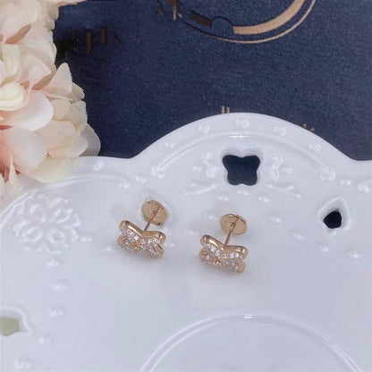 [Stellar Jewelry]JEUX DE PINK GOLD DIAMOND EARRINGS