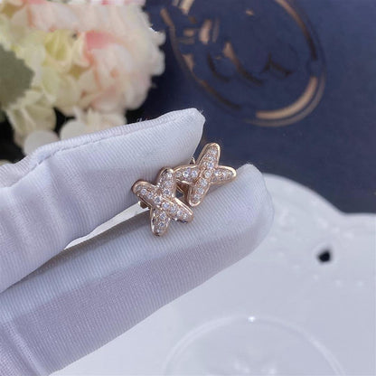 [Stellar Jewelry]JEUX DE PINK GOLD DIAMOND EARRINGS