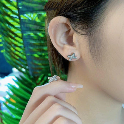 [Stellar Jewelry]JEUX DE SILVER DIAMOND EARRINGS