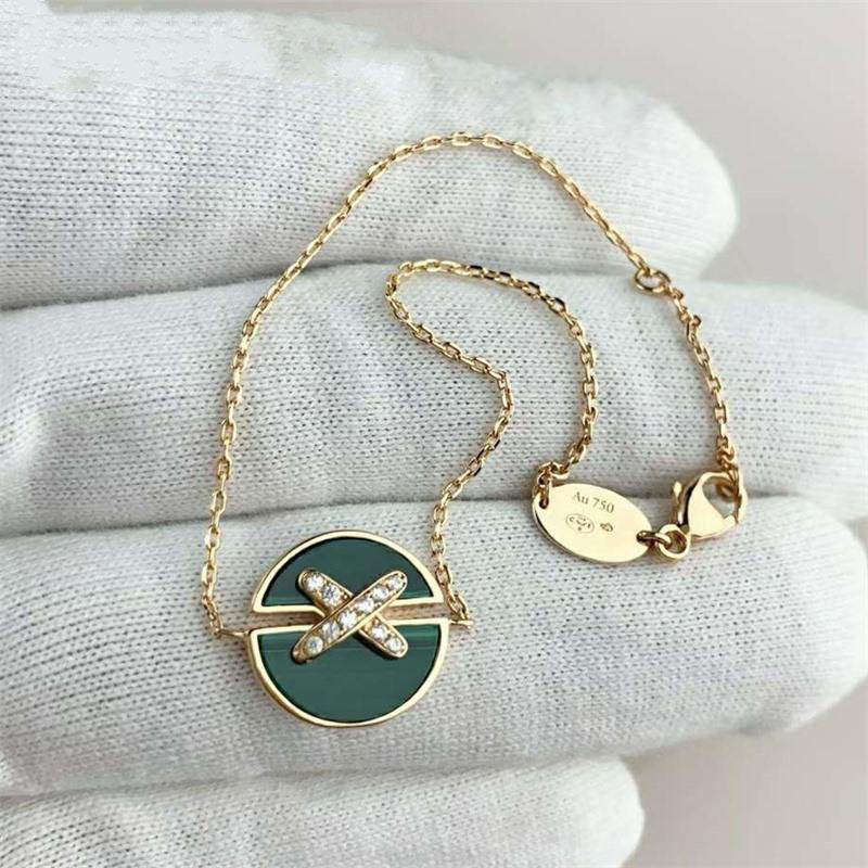 [Stellar Jewelry]JEUX DE BRACELET MALACHITE PINK GOLD DIAMONDS