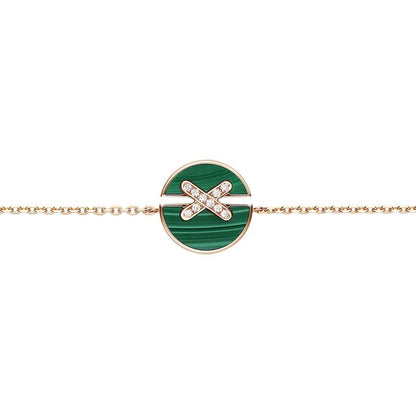 [Stellar Jewelry]JEUX DE BRACELET MALACHITE PINK GOLD DIAMONDS