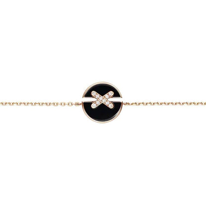 [Stellar Jewelry]JEUX DE BRACELET ONYX PINK GOLD DIAMOND