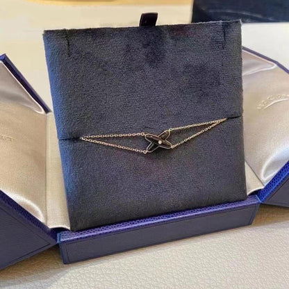 [Stellar Jewelry]JEUX BRACELET ONYX PINK GOLD 1 DIAMOND