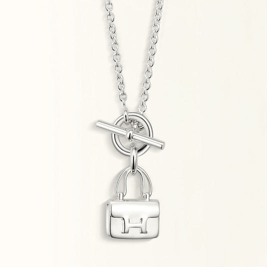 [Stellar Jewelry]POP H PEDANT SILVER NECKLACE