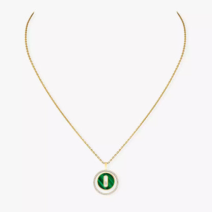 [Stellar Jewelry]Lucky Move Diamond Necklace in Rose Gold and White Mother-of-Pearl