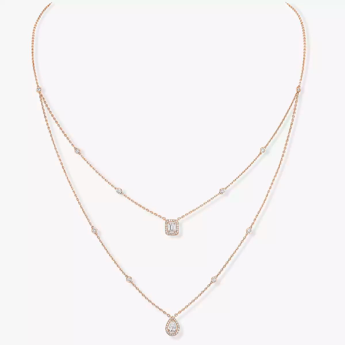 [Stellar Jewelry]Diamond Necklace My Twin 2 Rows
