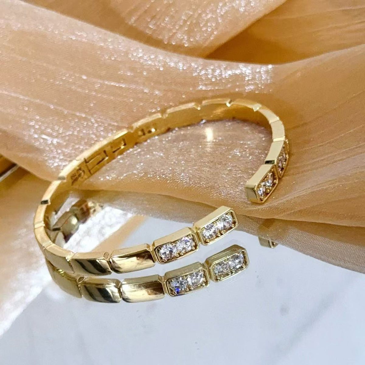 [Stellar Jewelry]LOVE DIAMOND OPEN  BRACELET