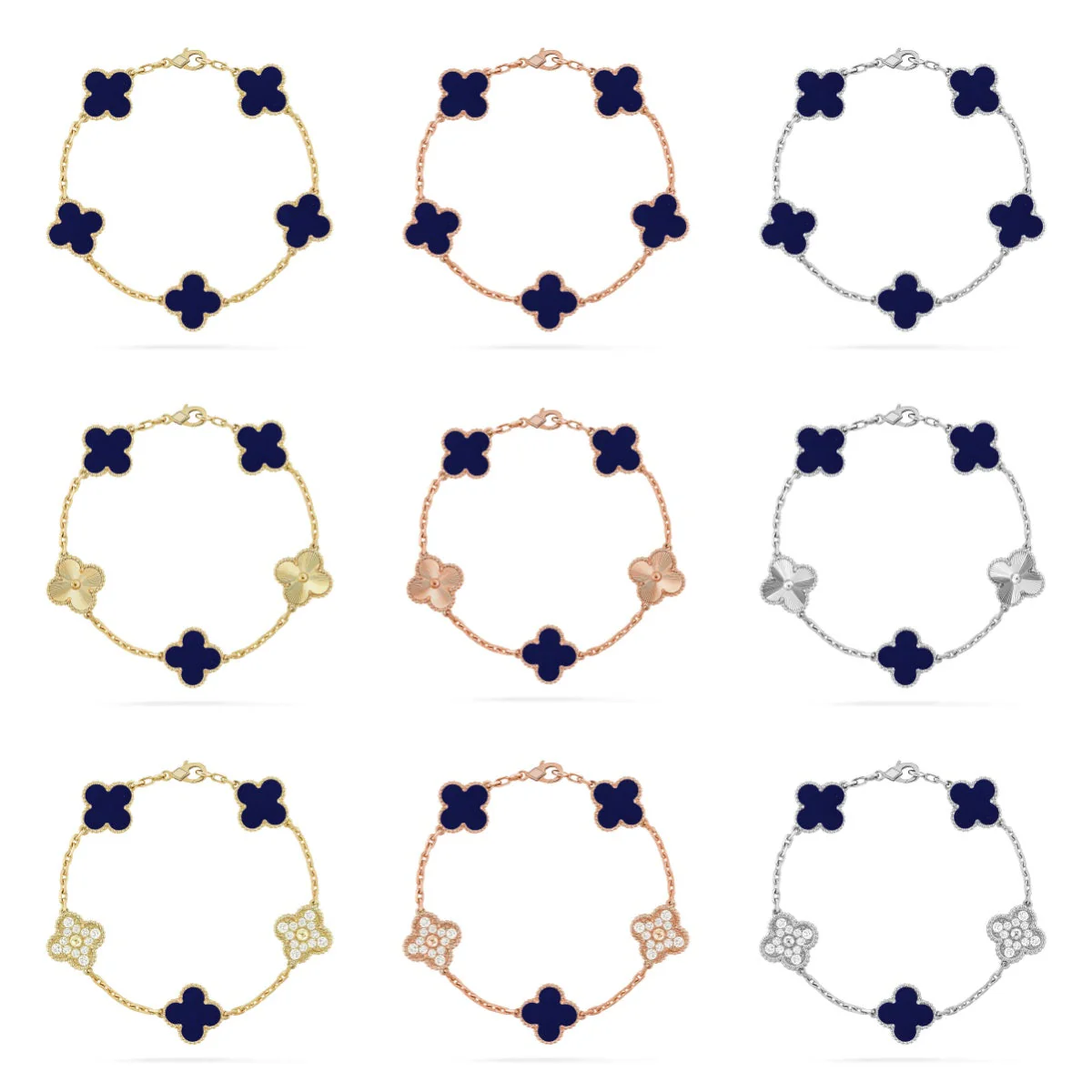 [Stellar Jewelry]CLOVER 5 MOTIF LAPIS LAZULI BRACELET COLLECTION