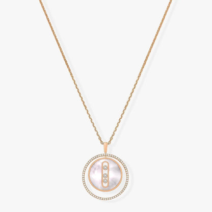 [Stellar Jewelry]LUCKY MOVE MM NACRE BLANCHE DIAMOND NECKLACE