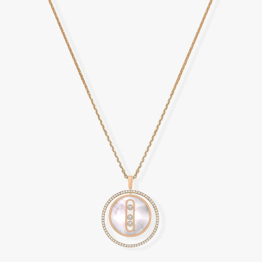 [Stellar Jewelry]LUCKY MOVE MM NACRE BLANCHE DIAMOND NECKLACE