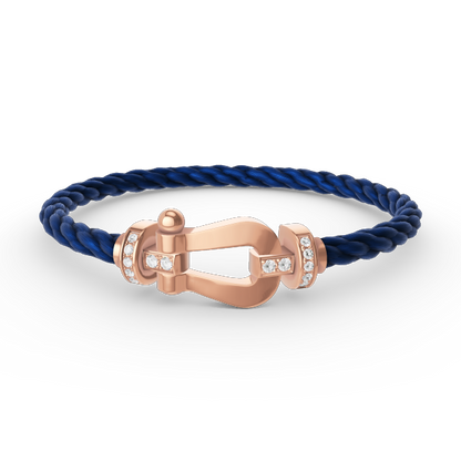 [Stellar Jewelry]FORCE LARGE HORSESHOE HALF DIAMOND BRACELET ROSE GOLD